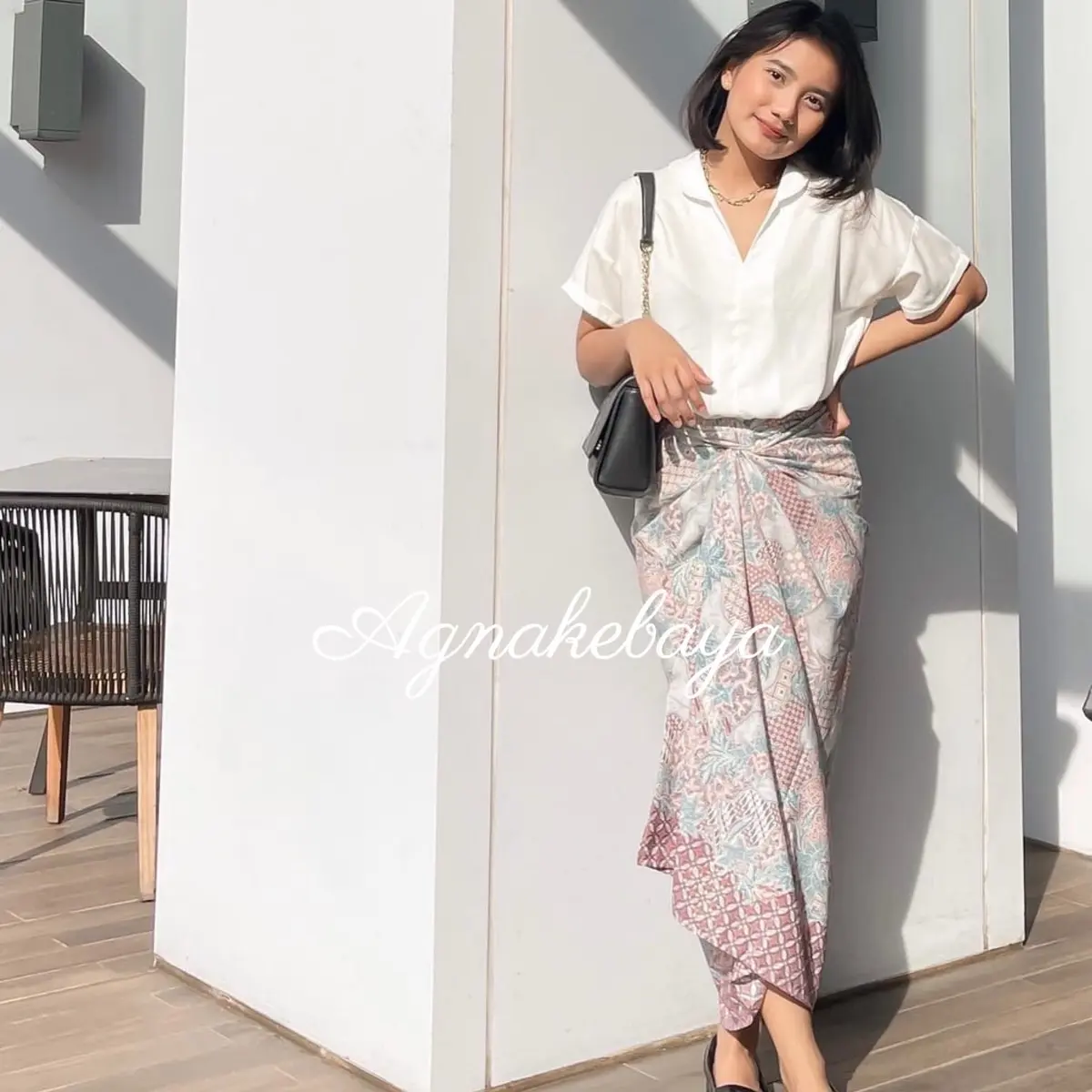 Rok Lilit Batik / Songket / Bawahan Kebaya by agnakebaya panjang ring wanita  serut  Motif Lily Floral Casual Linen Pendek