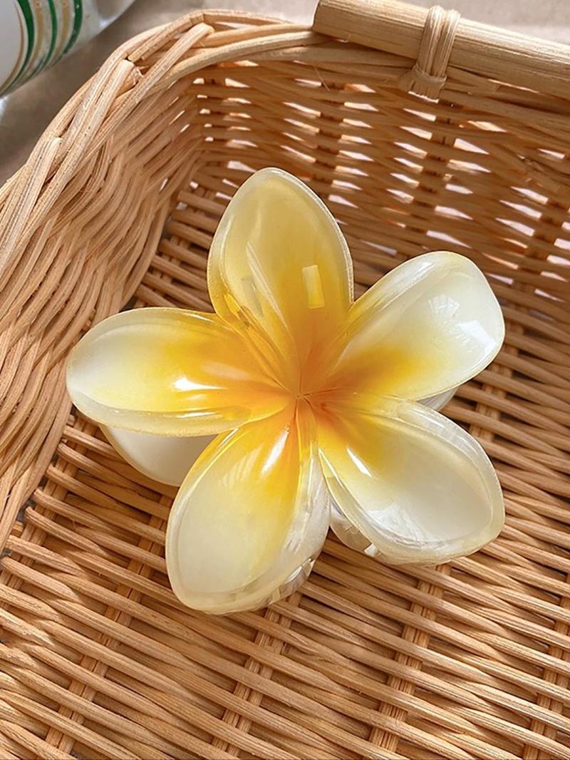 Product Introduction of Simple Flower Design Hair Claws, Casual and Versatile Hair Accessories for Women, Minimalist Headwear Suitable for Beach Vacation Daily Use Christmas Gift Claw Clips 14