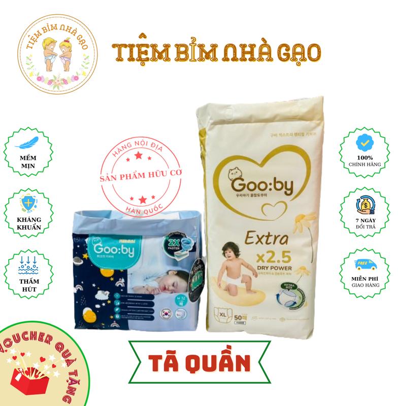 (Gooby quà hấp dẫn) Tã Bỉm Gooby Hàn Quốc Cao Cấp không hăm, tràn, thấm hút khô ráo Cho Bé Kem tả goody bỉm tặng