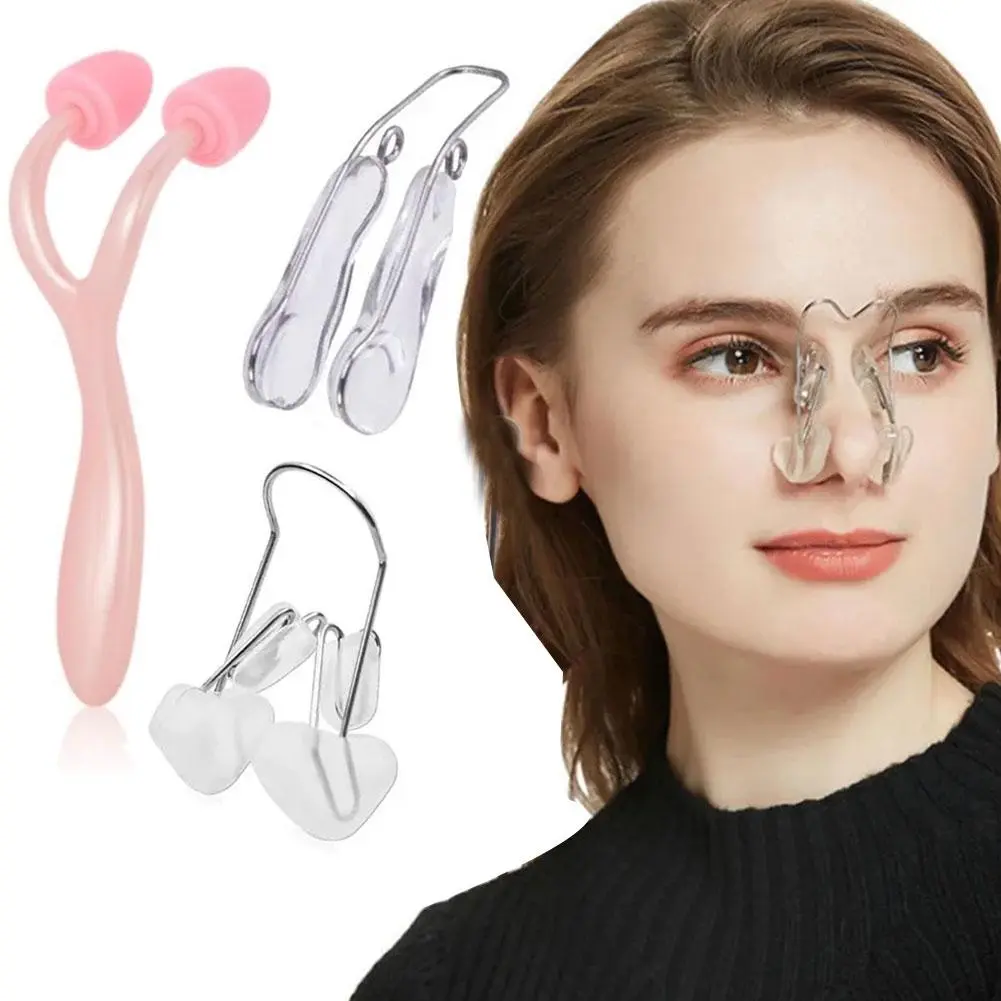 Pembentuk Hidung, Klip Pengangkat, Mengangkat dan Mengangkat, Bahan Silikon Lembut, Pembetul Jambatan Hidung, Peranti Alat Kecantikan, Untuk Hidung Lebar dan Bengkok