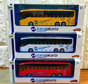 DIE CAST MOBIL BUS TRANSJAKARTA 8070-30 MAINAN BUSWAY ANAK Lampu Plastik