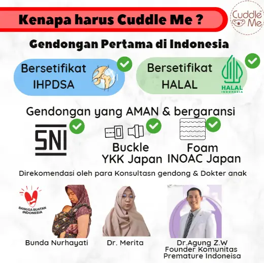 Cuddle me Lite carrier Polos Motif solid gendongan bayi depan SSC support M shape gendong hipseat Empuk 5