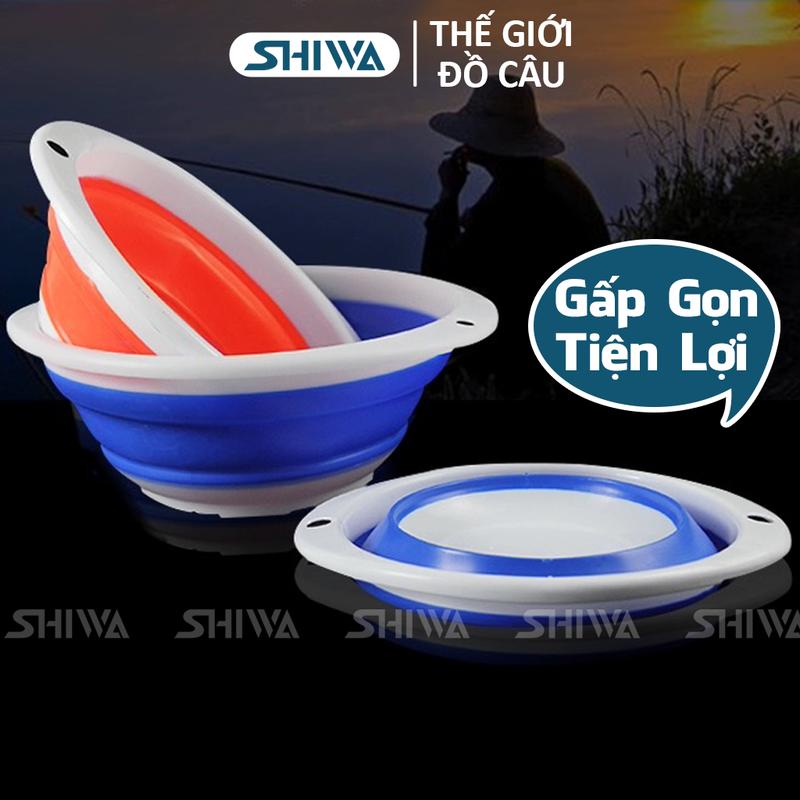 Bát Đựng Mồi Câu Cá Gấp Gọn Tiện Lợi LOẠI LỚN - Bát Trộn Mồi Câu Cá, Khay Đựng Mồi PHỤ KIỆN ĐỒ CÂU SHIWA