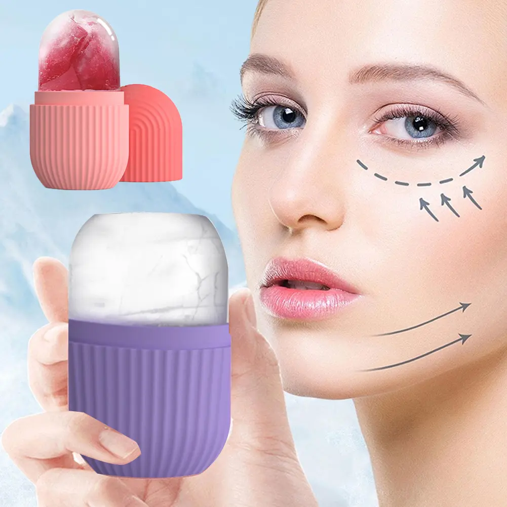 Silicone Ice Roller Cube Trays Ice Massager Face Massager Roller Portable Reusable Facial Skin Care Lifting Contouring Tools  ﻿ Daily Comfort