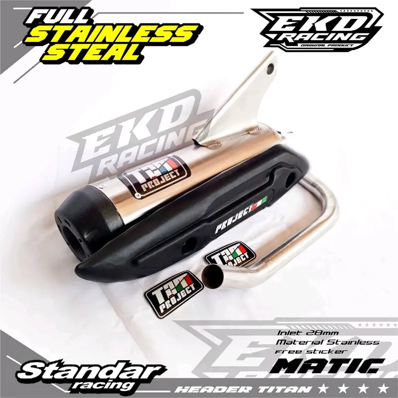 KNALPOT STANDAR RACING TZM PROJECT SS UNTUK MOTOR BEAT SCOOPY NMAX PCX DAN SEMUA JENIS MOTOR MATIC Motorcycle 2