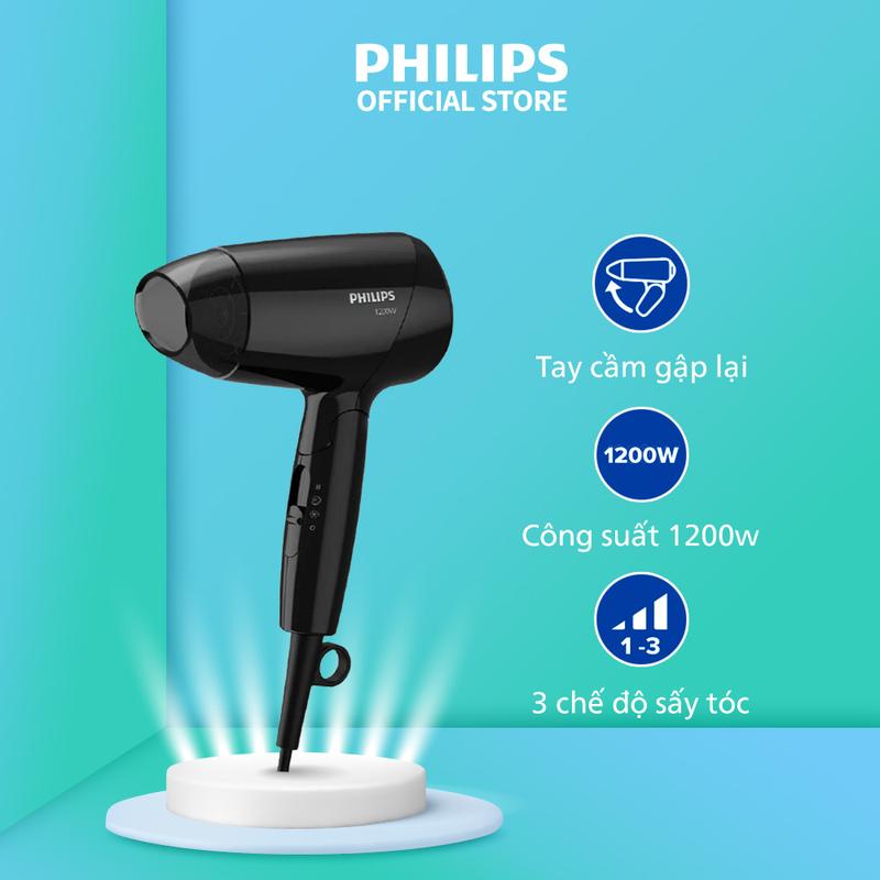Máy Sấy Tóc PHILIPS BHC010/10, Công Suất 1200 W, Nhỏ Gọn Tiện Lợi, Bảo Hành 24 Tháng