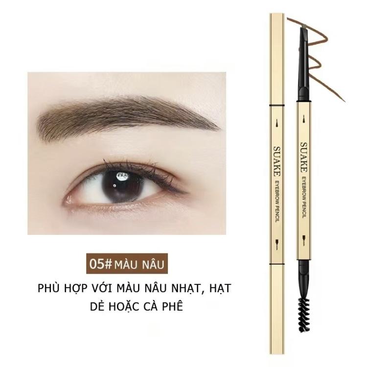 Bút chì lông mày hai đầu vàng nhỏ Trang Điểm Mỹ Phẩm，  phấn kẻ chân mày carslan 6