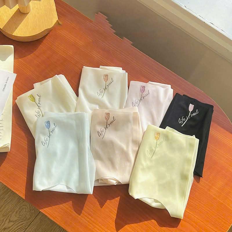 (Sét 10) Quần Lót Su Tàng Hình Hoa Tulip Không Viền, Cạp Cao,Mỏng Nhẹ, Kháng Khuẩn Nữ Quần Lót Women 6