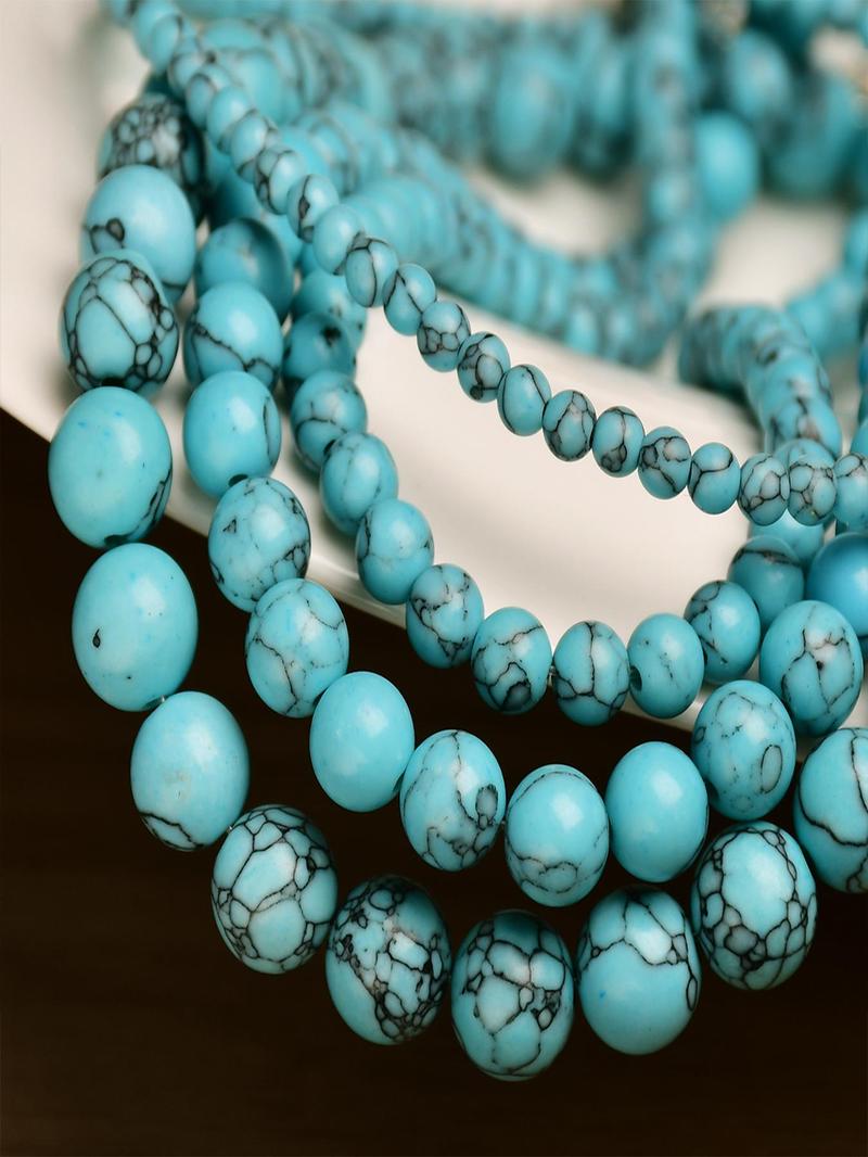 Product Introduction of Vintage Natural Turquoise Decorated Necklace, Fashionable and Elegant Jewelry for Women & Men, Trendy All-match & Exquisite Jewelry for Birthday Gift 7