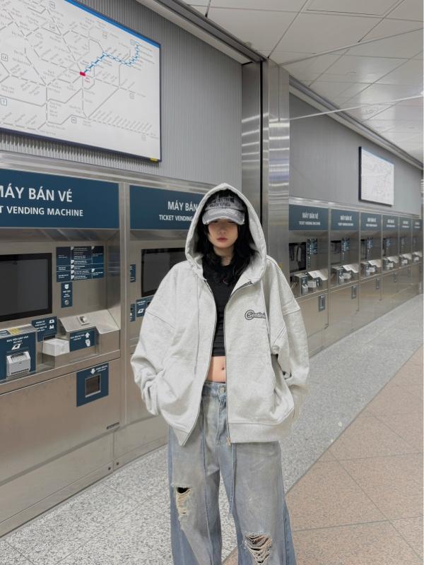 Product Introduction of HOODIEZIP “SPLIT” BOXY SENTINIALS (8 màu) áo hoodie dây kéo có nón form boxy oversize 20