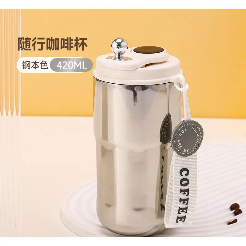 Cốc Chân Không, Hiển Thị Nhiệt Độ Thông Minh, Thép Không Gỉ 316, Cốc Cà Phê, Thẩm Mỹ Cao, Cách Nhiệt Hai Lớp, Thích Hợp Cho Nam Và Nữ, Quà Tặng Đi Kèm, Cốc Nước 5