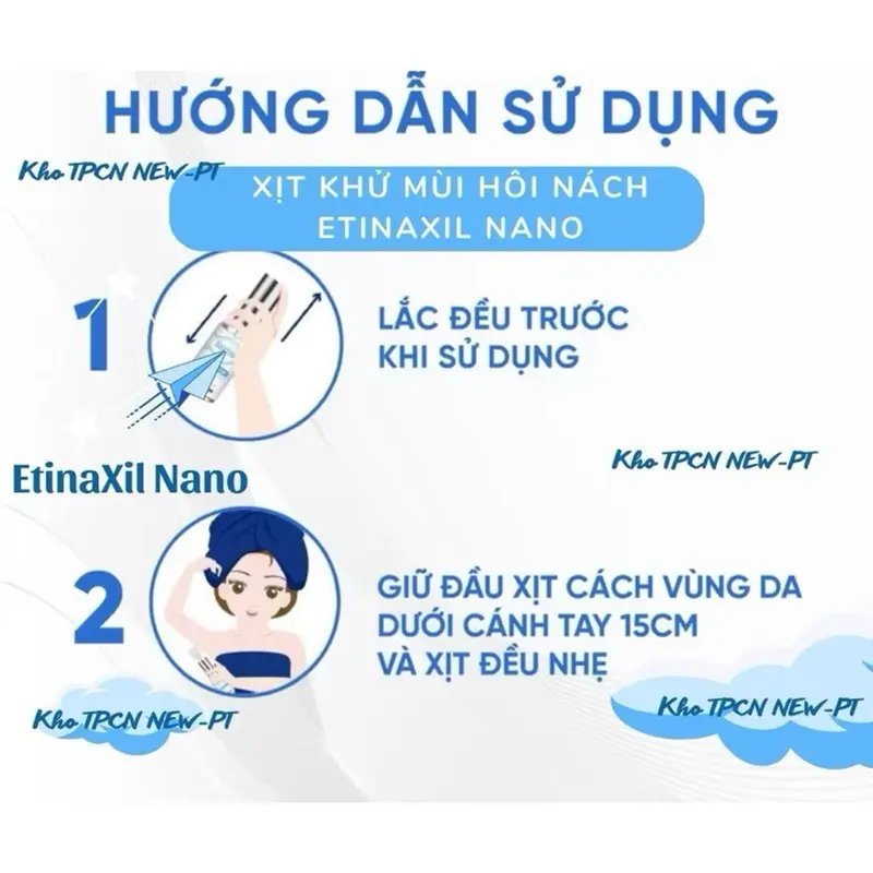 Xịt Khử Mùi 2 trong 1 GLUTATHION ETINAXIL NANO 30ML - Khử Mùi Hôi Nách, Hôi Chân, Ngăn Tiết Mồ Hôi, Mùi Cơ Thể 24H 3