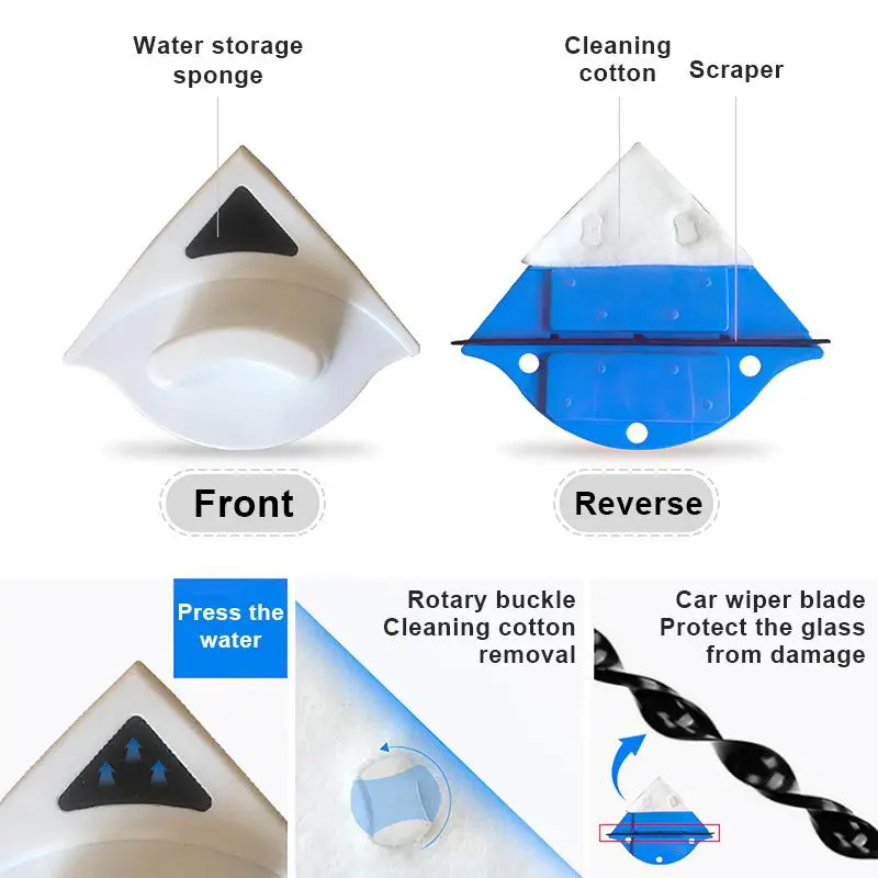 Gạt Kính Từ Tính Hai Mặt Dụng Cụ Lau Kính 2 Mặt Nam Châm Lau Cửa Kính Cao Tầng Bộ Lau Kính 2 Mặt Nam Châm Hút Mạnh Giúp Bạn Vệ Sinh Cực Tốt Làm Sạch 5