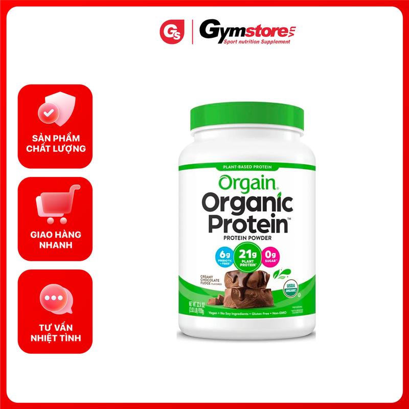 Bột protein thực vật Orgain Organic Protein, 920 Gam (20 Servings) | Made in USA | GYMSTORE