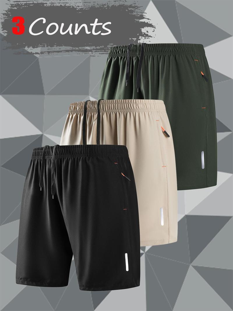 Product Introduction of Men's Solid Pocket Drawstring Waist Gym Shorts, Casual Breathable Lightweight Comfortable Shorts for Gym Workout Running, Men's Summer Bottoms 7
