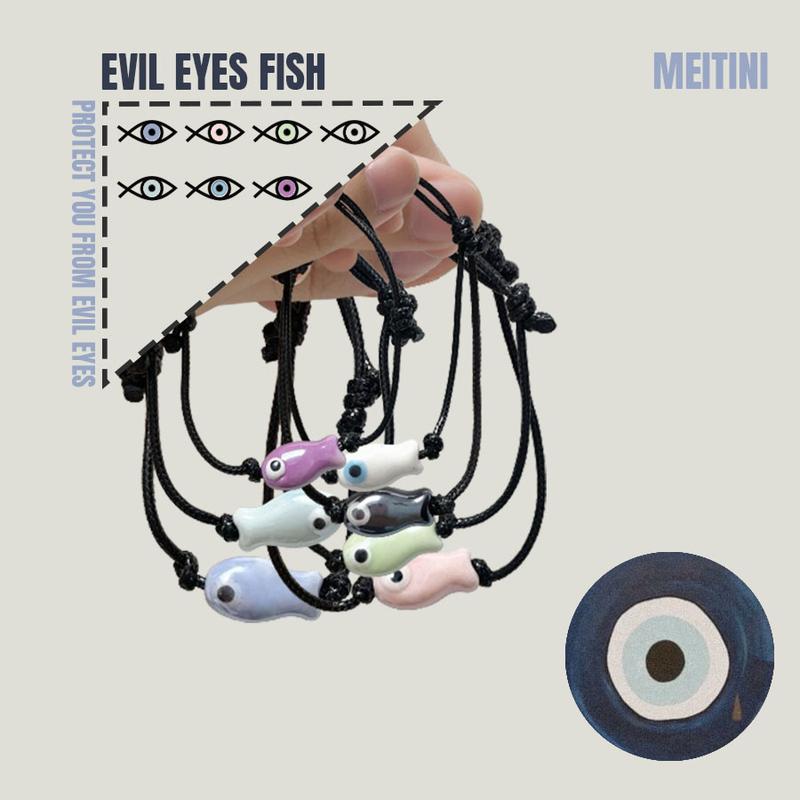 MEITINI - Vòng tay cá mắt quỷ GỐM SỨ - TÌNH BẠN