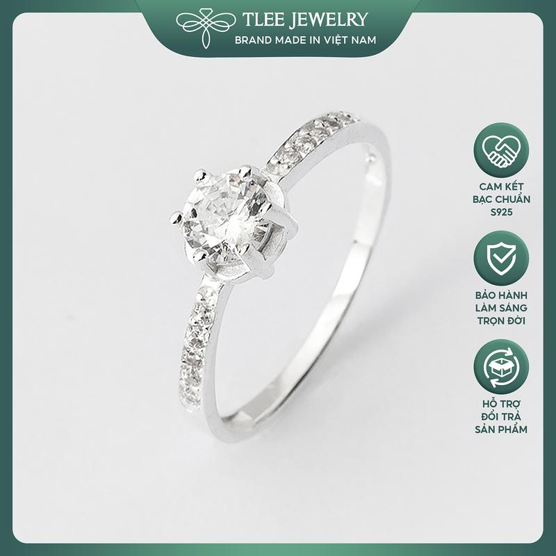  Nhẫn bạc nữ TLEE sáu chấu thuôn cách điệu cá tính TLEE JEWELRY A0215 