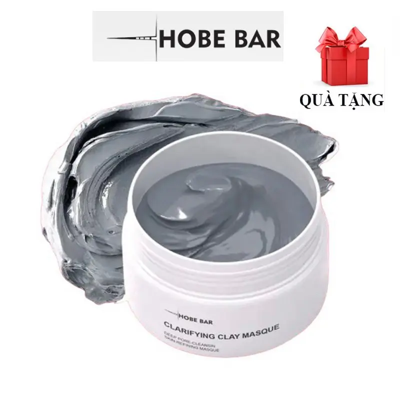 Mặt nạ đất sét HOBEBAR 55g làm sạch sâu se khít lỗ chân lông loại bỏ mụn đầu đen hiệu quả và làm khô vết nhân mụn mask