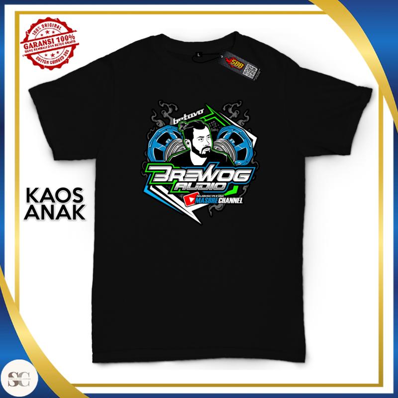 [SC] | Baju Kaos Anak Sound System Brewog Audio Sound Horeg Team Sotok 1-10 Tahun Laki-laki Full Logo | Cotton Combed 30s 2