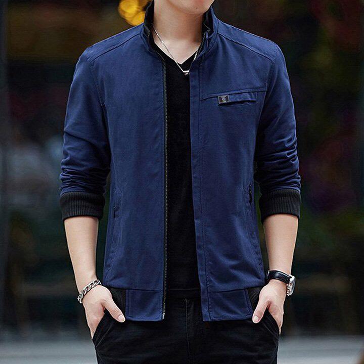 áo khoác kaki caro phong cách trời trang Menswear Nam Jacket Đen