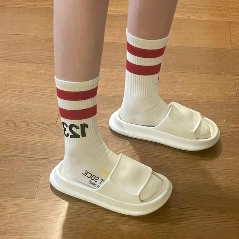 Set 5 đôi - 10 đôi tất vớ cổ cao UNISEX số 123 phong cách thể thao Sport 3