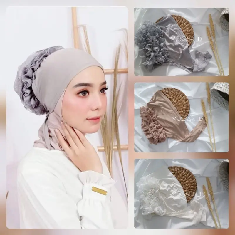 Ciput Turkey Premium - Cepol dalaman Hijab Renda 1