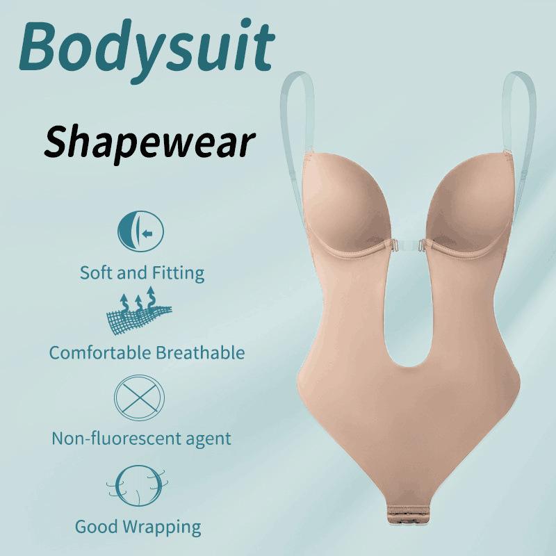 Product Introduction of One-piece bra bodyshaper invisible shoulder halter dress seamless deep V Shapewear Lingerie Lady Compression Women Womenswear Comfort Innerwear 6