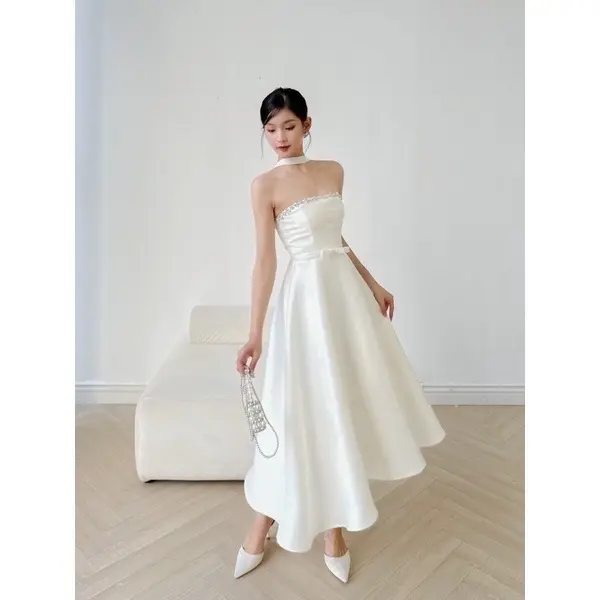 [FREESHIP] Đầm cúp ngực đính đá chất tafta siêu đẹp chuẩn thiết kế loại 1 Ngọt Ngọt Ngày lễ Ngọt map dress