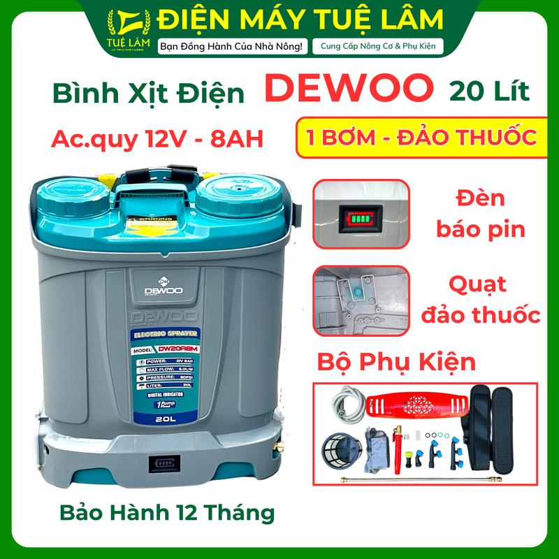 Bình xịt điện Dewoo có đảo thuoc 20 lít 1 bơm 12V - 8AH đến từ Hàn Quốc - Xịt tưới cây trồng. Tưới nước & tưới tiêu tưới nước & tưới tiêu x vỏ