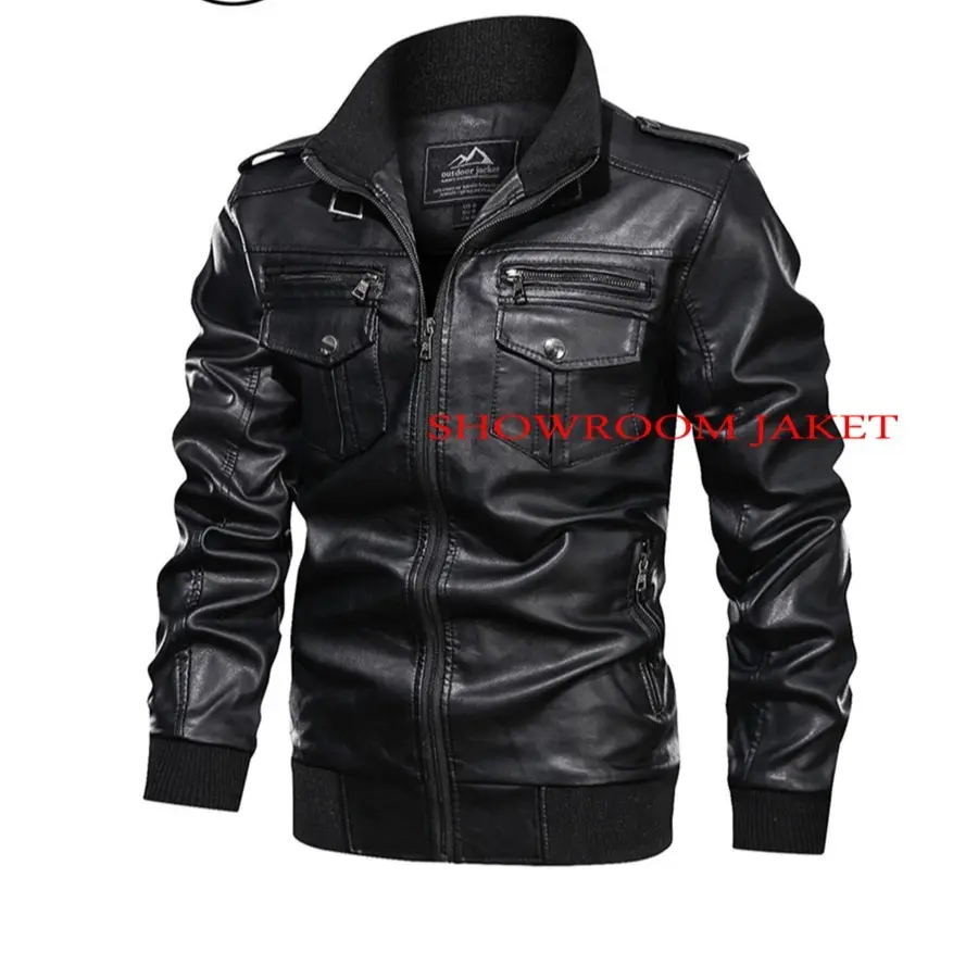 JAKET PRIA/JAKET KULIT PRIA/JAKET MOTORAN Nyaman Waterproof Keren