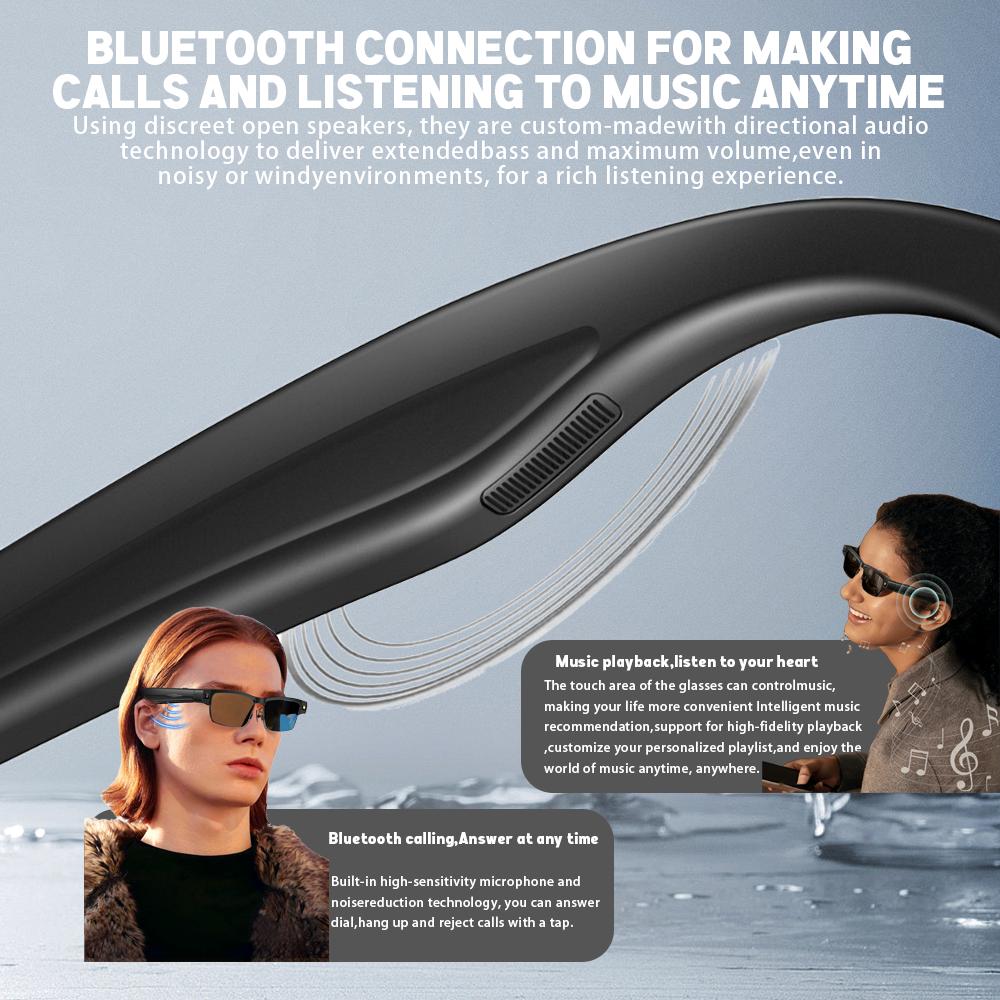 Smart Glasses With Wifi Transmission Dual-Microphone Call Noise Reduction Ai Translation 8 Million Pixels Bluetooth Calling - Image 3