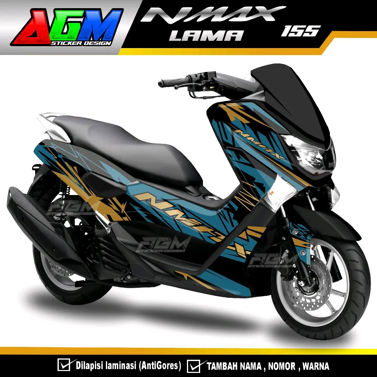 Decal Stiker Nmax Old  2015-2019 Full Body/ Stiker Striping Nmax Old Full Body AGM_012 Motor Motorcycle