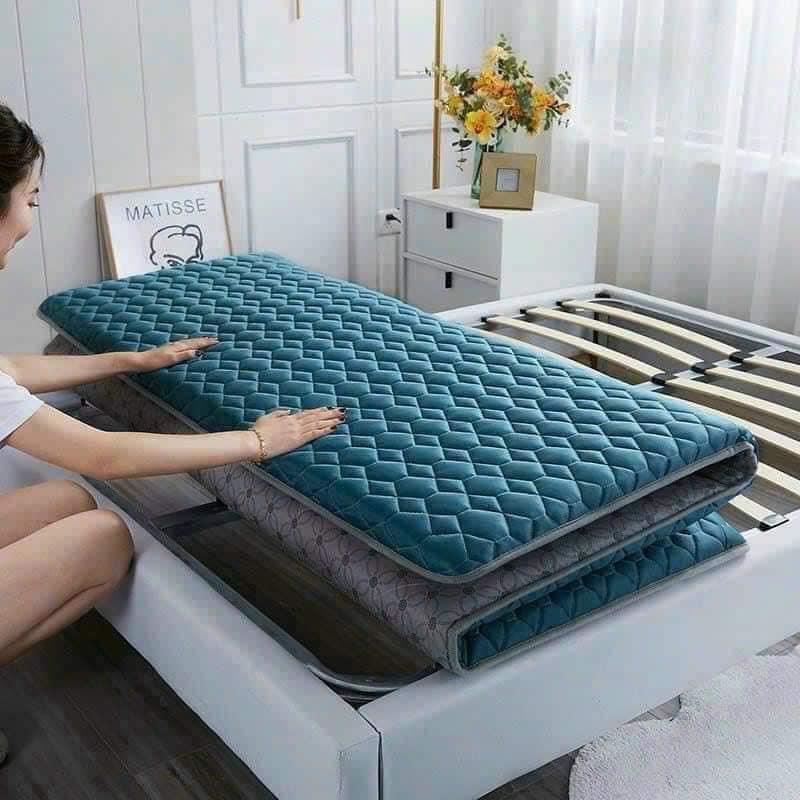 Product Introduction of Đệm Topper Mẫu Mới Cao Cấp Kháng Khuẩn Chống Bụi Cotton Double nem  van Pure Cotton Mềm mại nệm  cao su nệm  topper 20