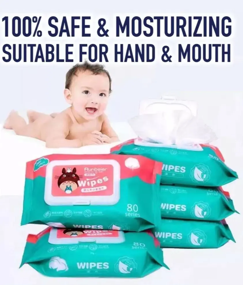 (2 SETS) FREE WET TISSUE BABY WIPES (NON ALCOHOL)