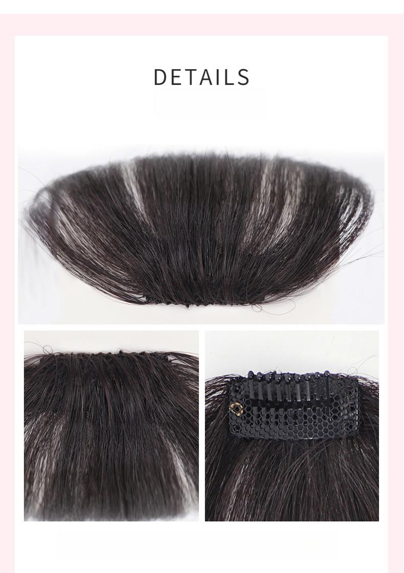 Product Introduction of Bangs Air Bangs Wig/Female Real Hair Wig Set/Natural Forehead Fake Bangs Head/Increase Hair Amount/Top Modified Face Shape Wig Set 6