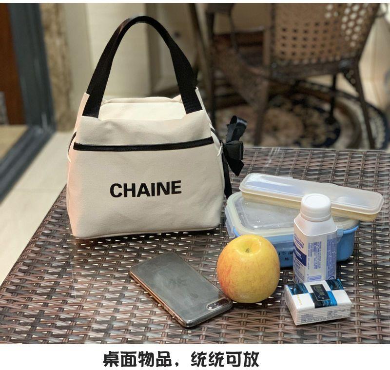 Product Introduction of [Smiggle lunch bag]Simple Solid Color Lunch Box Bag Lunch Bag Work Hand Cloth Suitcase Handbag Classic Style Cosmetics Storage Bag Small Lunch Bag 9