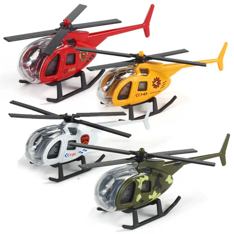 4 Color Helicopter Alloy Aircraft Model Children's Toys Ornaments Boy Toys