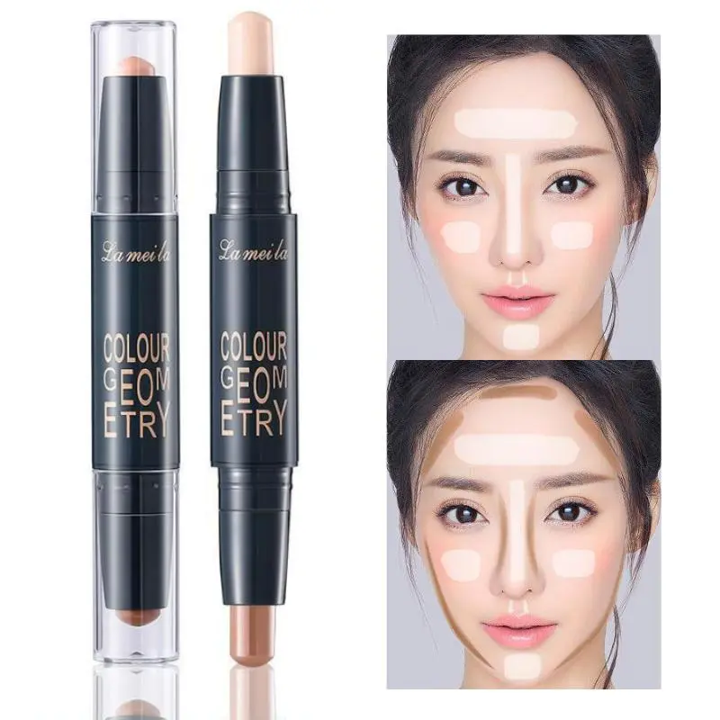 Lamela Highlight Contour Stick for Women Dual-Headed Nose Shadow Repair Highlight Repair Shadow Small V Face 1002