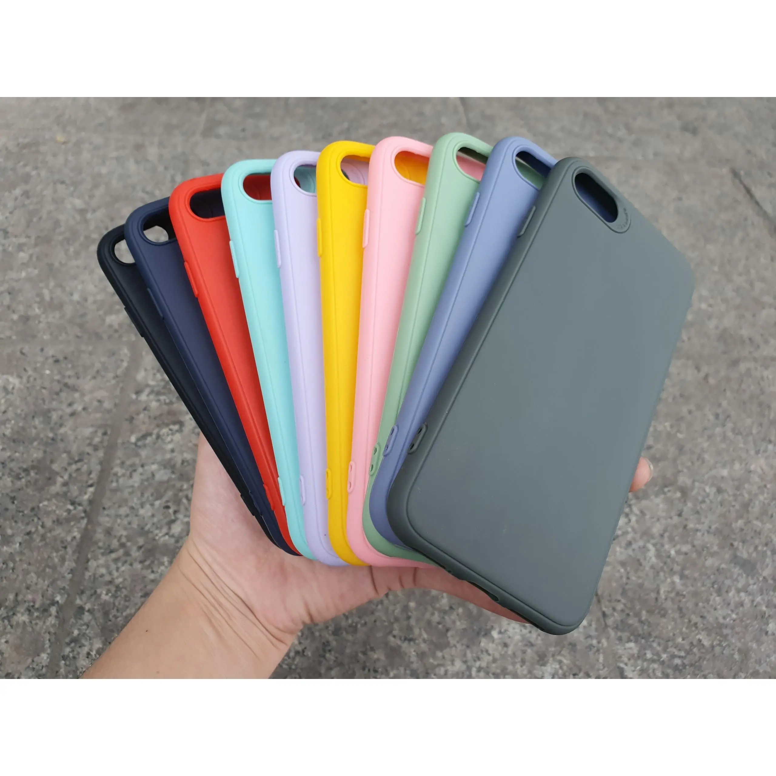 Ốp lưng iPhone 6/7/8, iPhone 6/7/8 Plus, SE 2020 silicon dẻo nhiều màu thời trang