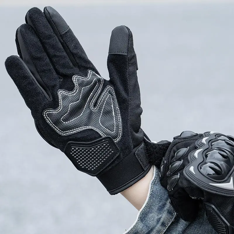 Motorcycle Riding Gloves, 1 Set Breathable & Wear-resistant Motorcycle Gloves, Touch Screen Gloves for Men & Women, Motorbike Motorcycle Accessories, Tactical Windproof 4
