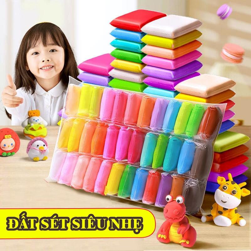 Combo Đất Sét Tự Khô Nhật 12 24 36 Màu đất nặn tự khô hình cao cấp siêu nhẹ dành cho bé làm butter slime