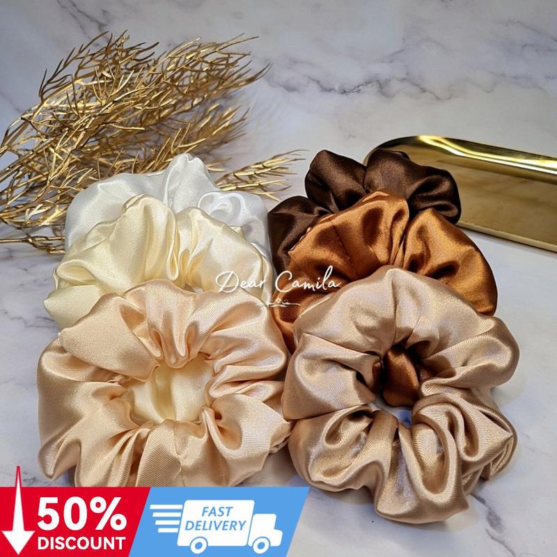 Camila Satin Silk Scrunchies Hairtie (Classic Size) - 28 Colors ...