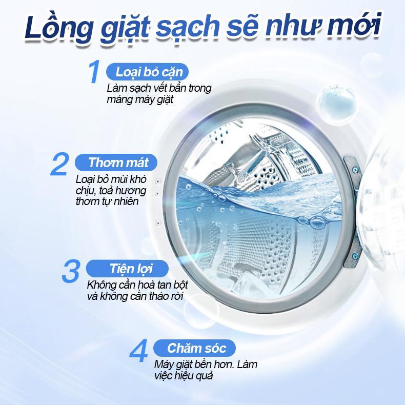 Dung Dịch Tẩy Lồng Máy Giặt Chanteclair, Làm Sạch Cặn Bẩn Lồng Giặt, Vệ Sinh Lồng Máy Giặt, Đường Ống 6