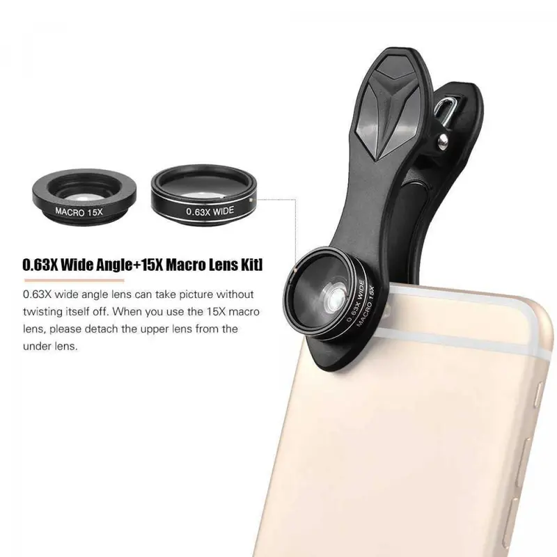 5 in 1 Lensa CPL Fisheye Macro Telephoto Wide Angle - APL-DG5H 5