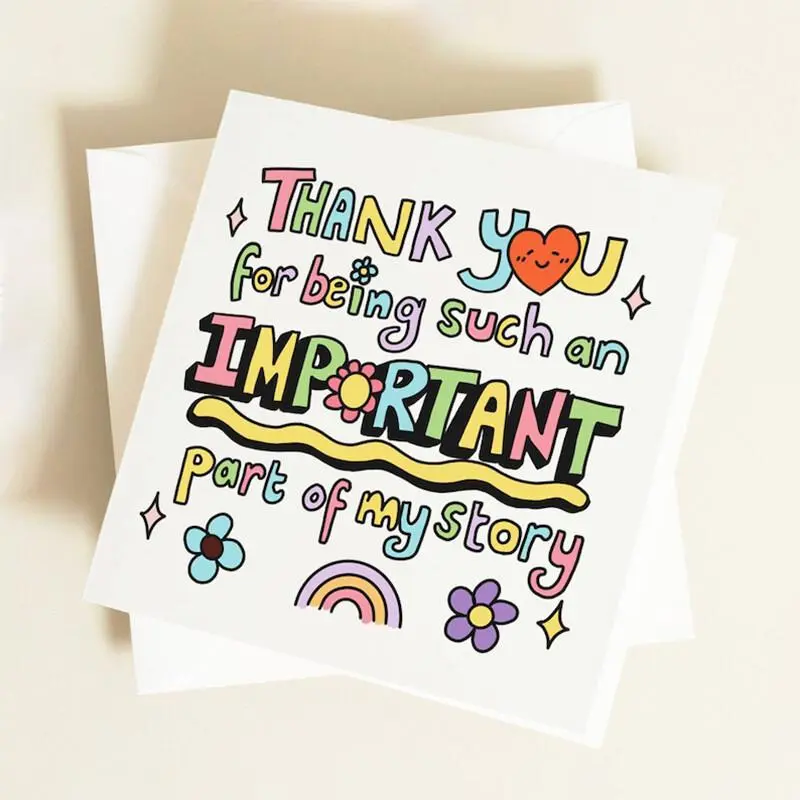 Thank You for Being Part Of My Story Card, 1 Count Funny Letter Greeting Card, Teacher Thank You Greeting Card, Best Friend Mentor Friend, End Of School, Appreciation