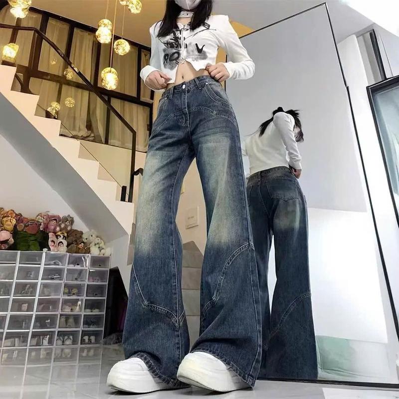 Quần Jean ống suông nữ Vintage Đơn giản dễ phối đồ - hot trend 2024 Women Pants Voi