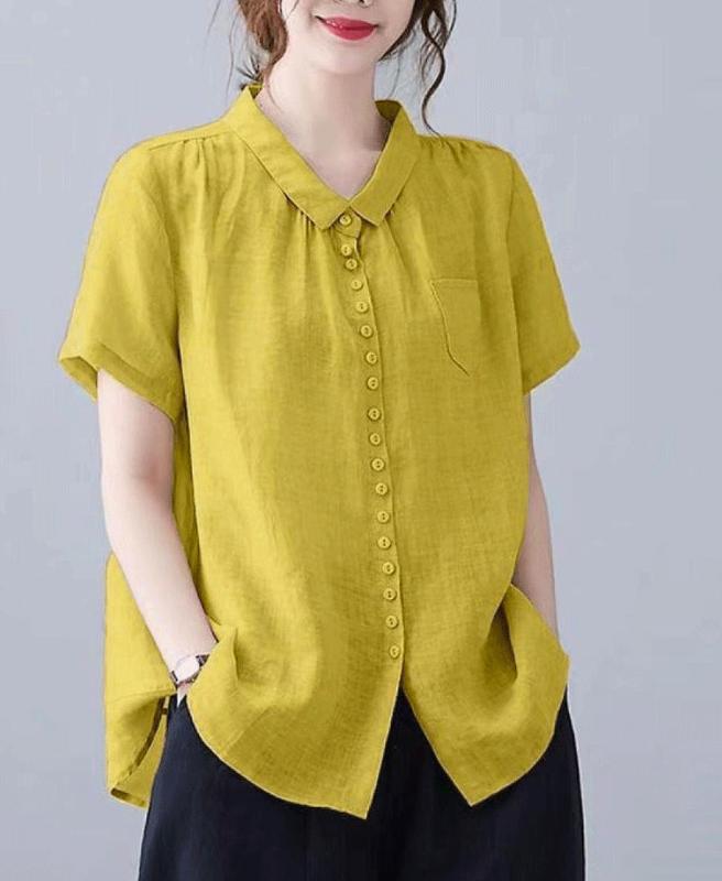 Áo Sơ Mi Kiểu Nữ Chất Đũi Tơ Mềm Mại, Kiểu Dáng Trẻ Trung Hiện Đại Sp10 Top 2