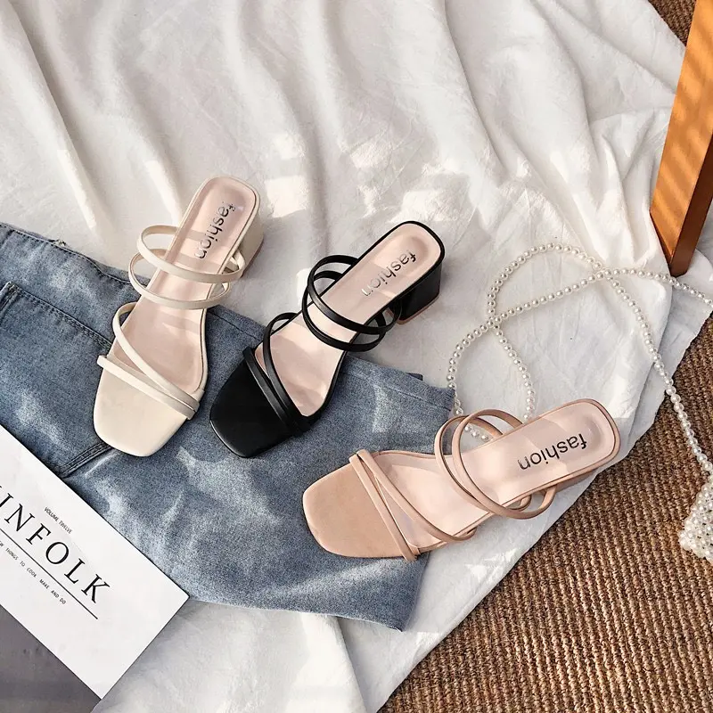 Sandal guốc nữ gót vuông cao 5 phân gót vuông size từ 35 đến 42 phom to