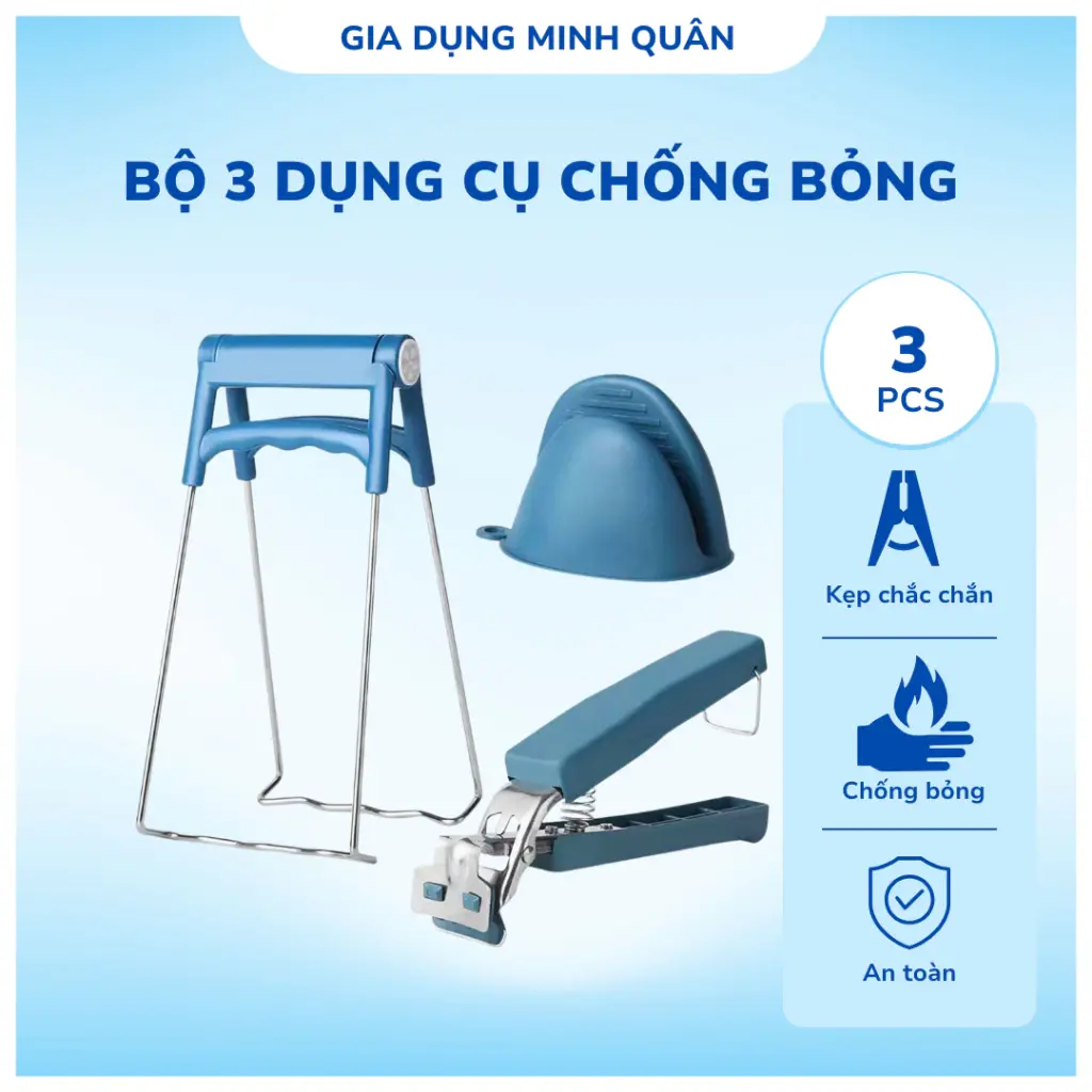 Bộ 3 Dụng Cụ Kẹp Đĩa Tô Nóng Trợ Thủ Đắc Lực Cho Công Việc Nhà Bếp An Toàn
