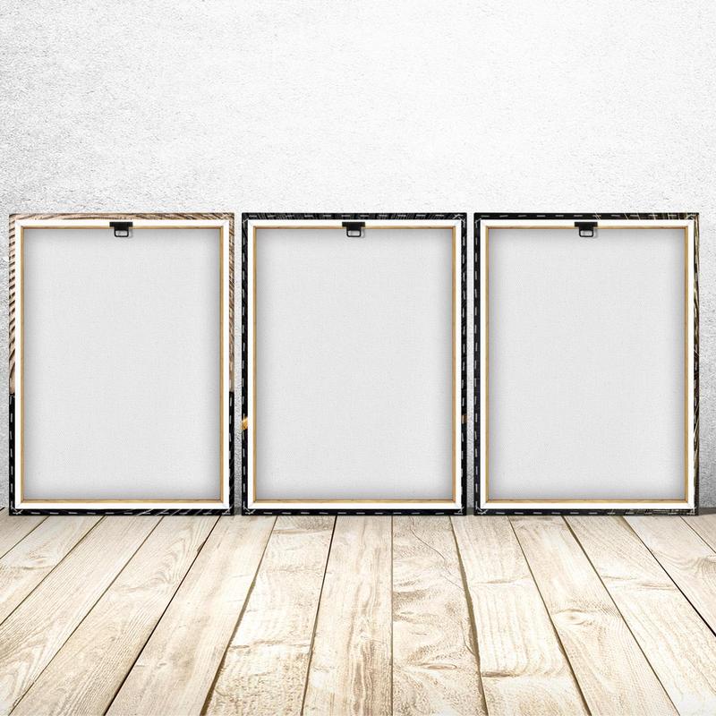 Wooden Framed Canvas Painting, 3 Counts Abstract Pattern Decorative Poster, Modern Art Wall Decorations, Home Decor for Living Room Office 6